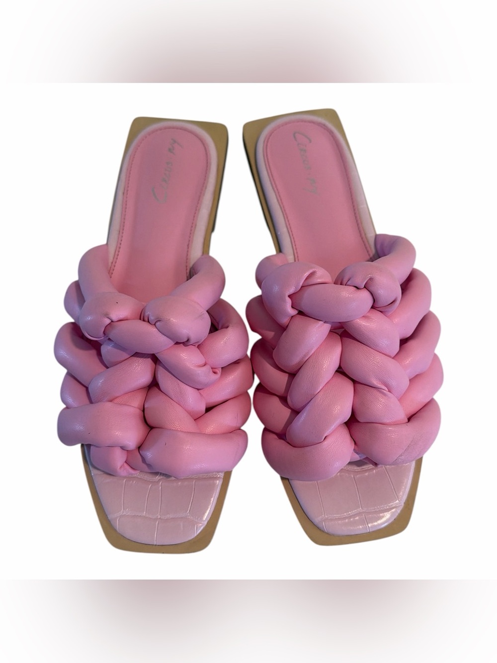 CIRCUS BY SAM EDELMAN Ida Knotted Pink Women’s Slides size 6.5